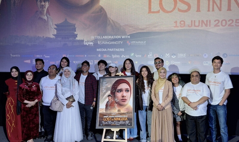 Peluncuran Official Trailer & Original Soundtrack Film Assalamualaikum Beijing 2: Lost in Ningxia di Jakarta, Selasa (20/5/2025).
