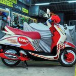 Modifikasi Grand Filano Hybrid ala motor vintage rally.