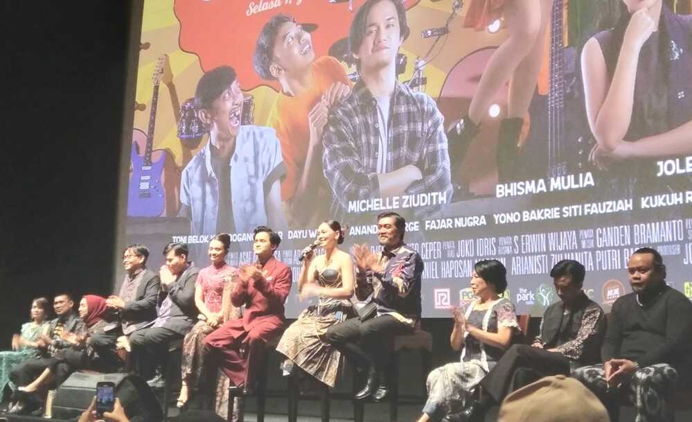 Jumpa pers premiere film Angel Pol di XXI Epicentrum, Kuningan, Jakarta Selatan, Selasa (17/6/2025). 
