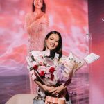 Penyanyi Raisa saat peluncuran album terbarunya bertajuk ambiVert. (Foto - @raisa6690)