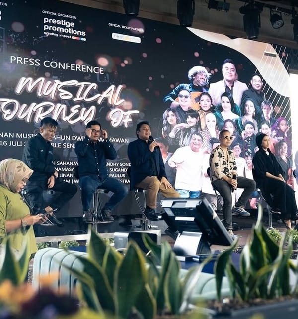 Jumpa pers Konser The Musical Journey Of Dwiki Dharmawan di Parle Senayan Park, Jakarta, Rabu (16/7/2025). (Foto - @prestige promotions)