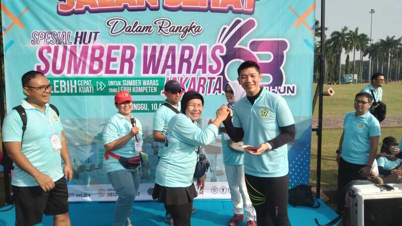 Yayasan Kesehatan Sumber Waras menggelar kegiatan bertajuk “Jalan sehat & Senam Bersama Keluarga Besar Sumber Waras Dalam Rangka HUT ke-80 RI & HUT ke-63 Yayasan Kesehatan Sumber Waras” di pelataran Tugu Monas, Jakarta, Minggu (10/8/2025).
