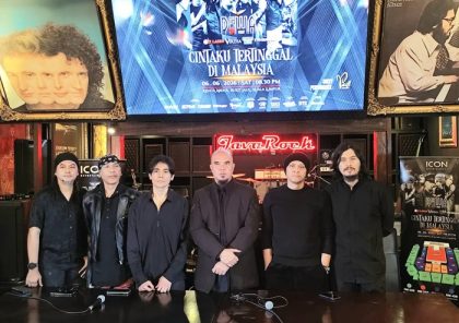Jumpa pers konser Dewa 19 bertajuk "Cintaku Tertinggal di Malaysia" di Dewa 19 Java Rock Restography, Kemang, Jakarta Selatan, Minggu (22/2/2026). (Foto - Fikrie Gaya)