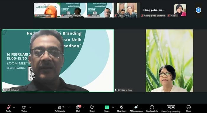 Diskusi via Zoom membahas berbagai topik tentang herbal dan jamu yang diselenggarakan Herbalped pada Senin (16/2/2026). (Foto - Dok. Herbalped)