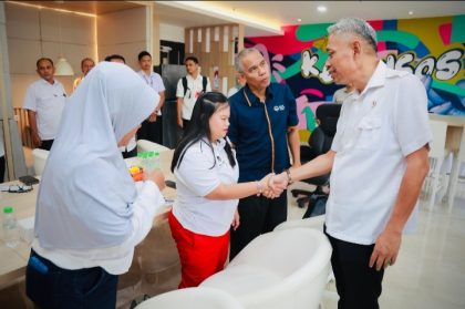 Wamensos Agus Jabo saat menerima perwakilan atlet dan Pengurus SOina di Kantor Kementerian Sosial (Kemensos) di Jakarta, Rabu (8/4/2026). (Foto - SOina)