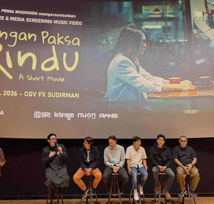Ifan Seventeen saat jumpa pers peluncuran video musik lagu Jangan Paksa Rindu (Beda) di CGV FX Sudirman, Jakarta, Jumat (10/4/2026). (Foto - @ifanseventeen)